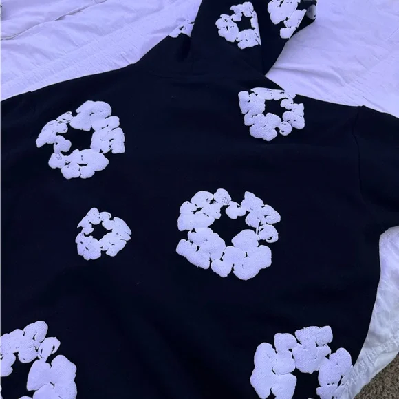 Black Hoodie with White Graphic
